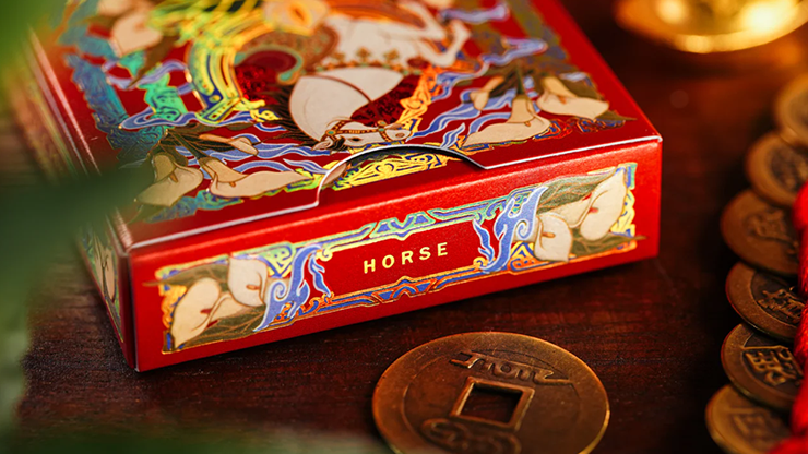 Year of the Horse (Red) Playing Cards by TCC Fashion - Merchant of Magic