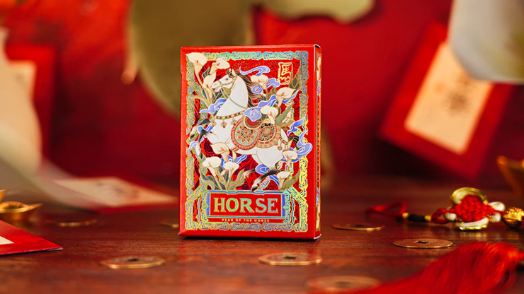 Year of the Horse (Red) Playing Cards by TCC Fashion - Merchant of Magic