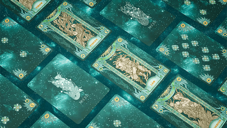 Zodiac (Aquarius) Luminous Edition Playing Cards by TCC - Merchant of Magic
