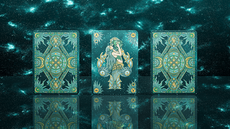 Zodiac (Aquarius) Luminous Edition Playing Cards by TCC - Merchant of Magic