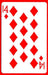 14 of Diamonds Cards (1 card = 1 unit)- Royal - Merchant of Magic