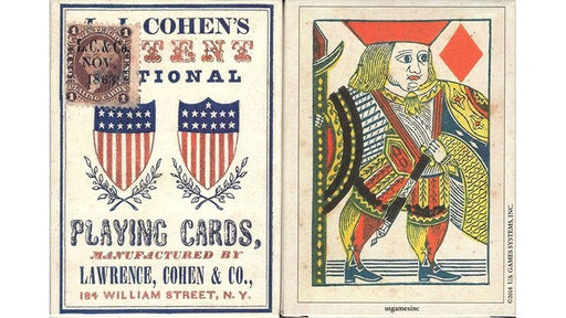 1863 Patent National Reproduction Playing Cards - Merchant of Magic
