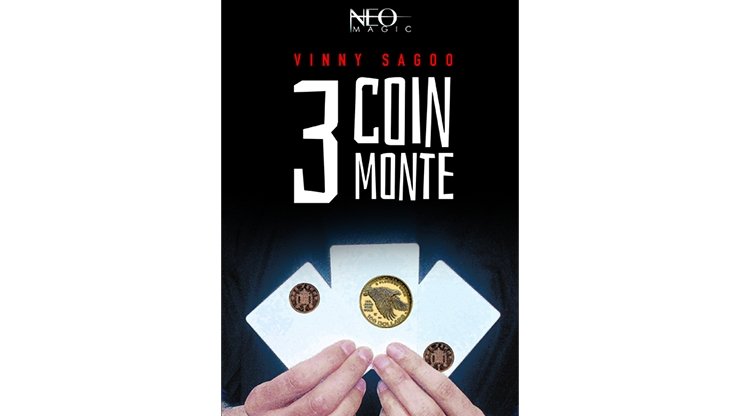 3 COIN MONTE (Gimmicks and Online Instructions) by Vinny Sagoo - Trick - Merchant of Magic