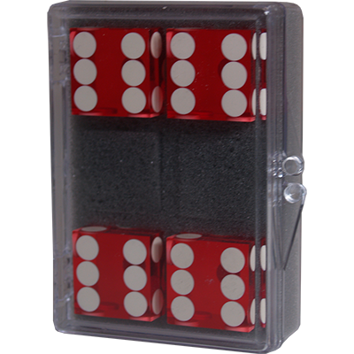 Dice 4-pack Red Near-precision 19mm (casino) - Merchant of Magic Magic Shop