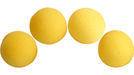 3 inch - 4 x Super Soft Sponge Balls - Yellow - Merchant of Magic Magic Shop