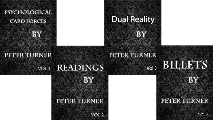 4 Volume Set of Reading, Billets, Dual Reality and Psychological Playing Card Forces by Peter Turner eBook - INSTANT DOWNLOAD - Merchant of Magic