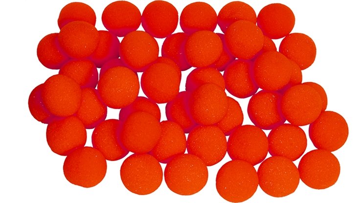 50 x 1 inch Super Soft Sponge Balls (Red) - Merchant of Magic