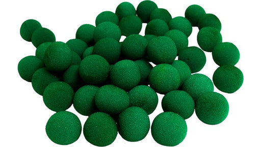 50 x 1.5 inch Super Soft Sponge Balls (Green) - Merchant of Magic