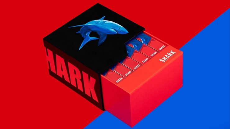 6 Shark Playing Cards (Free 6 Box Case Included) by Riffle Shuffle - Merchant of Magic