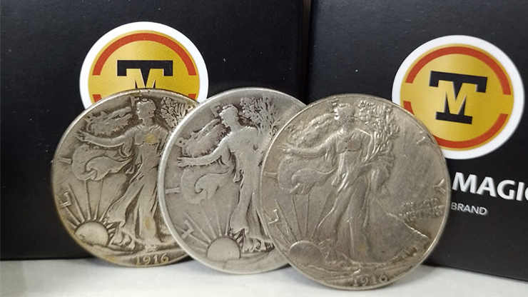 Triple TUC (D0190) Walking Liberty Silver Half Dollar Gimmicks and Online Instructions by Tango 