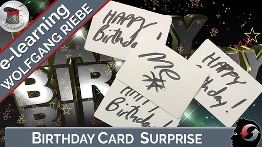 Birthday Card Surprise by Wolfgang Riebe - VIDEO DOWNLOAD - Merchant of Magic Magic Shop