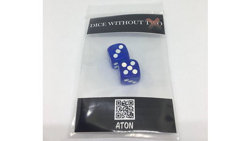 Dice Without Two CLEAR BLUE (2 Dice Set) by Nahuel Olivera Magic and Aton Games - Trick - Merchant of Magic Magic Shop