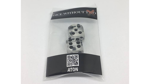 Dice Without Two CLEAR CRYSTAL (2 Dice Set)  by Nahuel Olivera Magic and Aton Games - Trick - Merchant of Magic Magic Shop