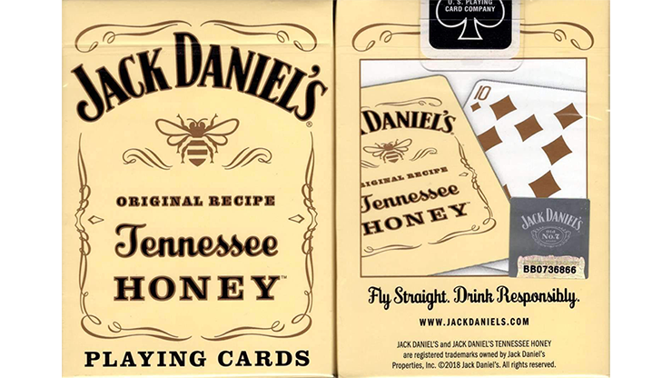 Jack Daniel's Black/Honey Set Playing Cards by USPCC - Merchant of Magic Magic Shop