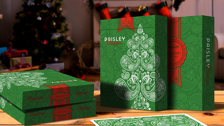 Paisley Metallic Green Playing Cards by Dutch Card House Company - Merchant of Magic