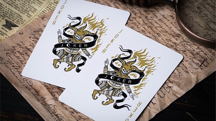 666 (Gold Foil) Playing Cards by Riffle Shuffle - Merchant of Magic