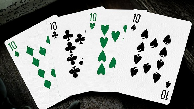 666 Green Playing Cards by Riffle Shuffle - Merchant of Magic