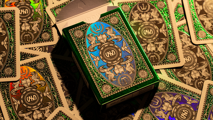 London Diffractor Emerald Playing Cards - Merchant of Magic Magic Shop