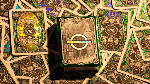 London Diffractor Emerald Playing Cards - Merchant of Magic Magic Shop