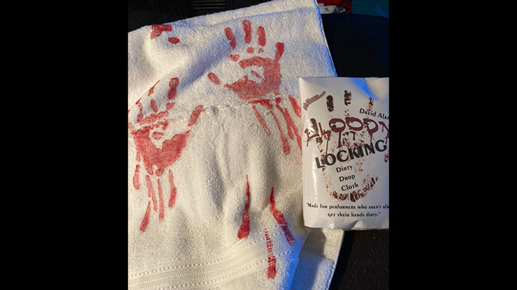 Dirty Drop Cloth Magnetic (BLOODY) by David Alan Magic - Trick