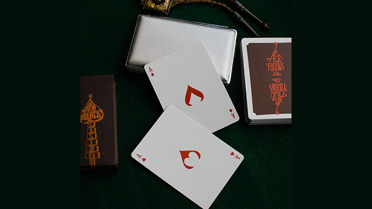 ACE FULTON'S 10 YEAR ANNIVERSARY TOBACCO BROWN PLAYING CARDS