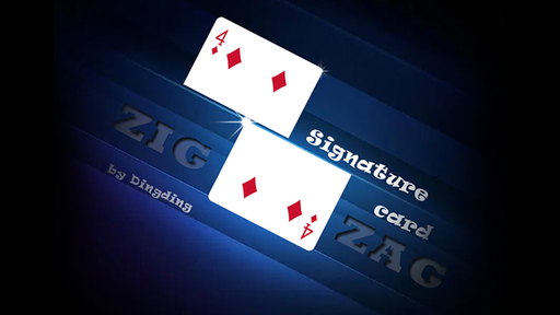 Signature Card Zig Zag by Dingding - INSTANT DOWNLOAD