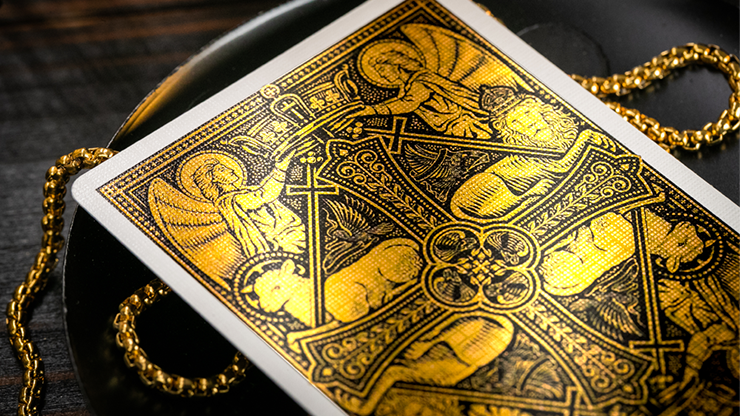 The Cross (Golden Grace Foiled Edition) Playing Cards by Peter Voth x Riffle Shuffle