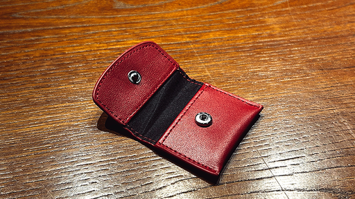 The Cowhide Coin Wallet (Red) by Bacon Magic 