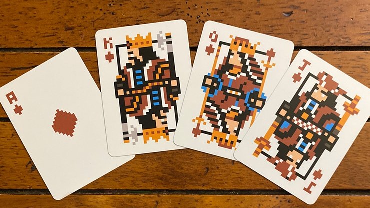 8 Bit Red Playing Cards - Merchant of Magic