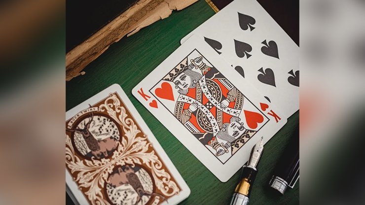 Antler Playing Cards (Persimmon) by Dan and Dave - Merchant of Magic