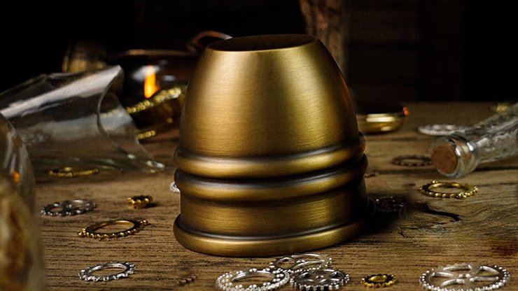 Artistic Chop cup and balls (Brass) by TCC - Merchant of Magic