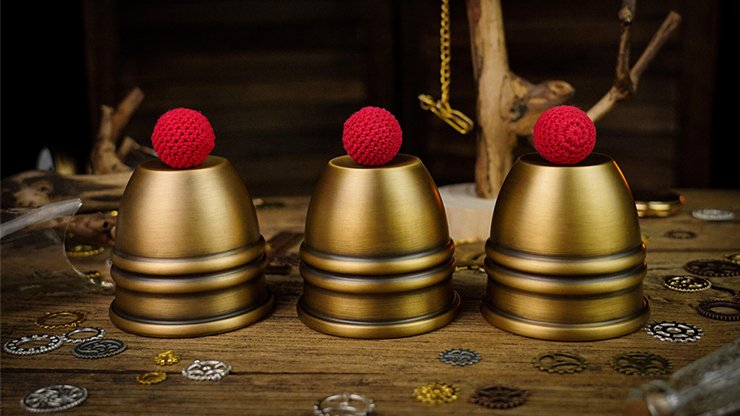 Artistic Combo Cups and Balls (Brass) by TCC - Merchant of Magic