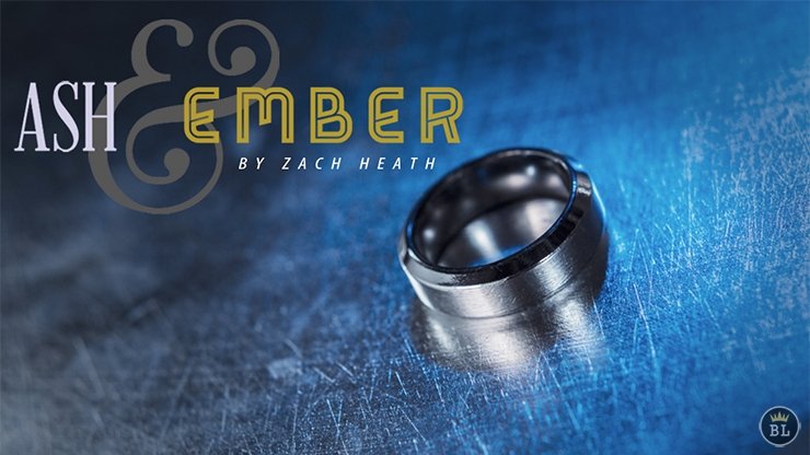Ash and Ember Silver Beveled Size 13 (2 Rings) by Zach Heath - Merchant of Magic