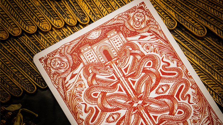 Babylon (Ruby Red) Playing Cards by Riffle Shuffle - Merchant of Magic