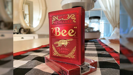 Bee Red MetalLuxe Playing Cards by US Playing Card - Merchant of Magic