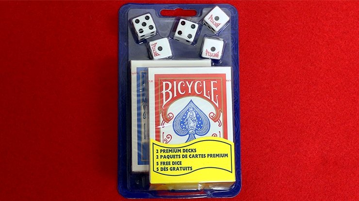 Bicycle 2 Decks Standard Poker and 5 Dice Set - Merchant of Magic