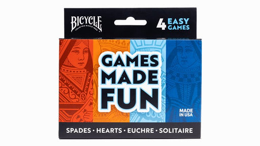 Bicycle 4 Game Pack (Euchre, Spades, Hearts and Solitaire) by US Playing Card - Merchant of Magic