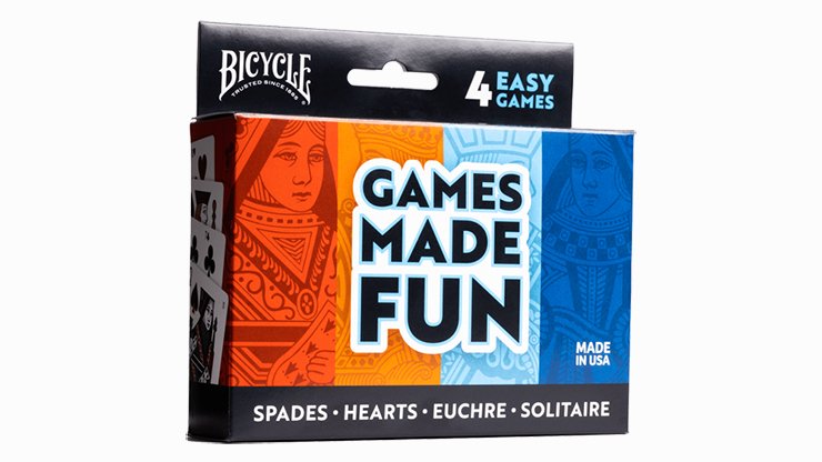 Bicycle 4 Game Pack (Euchre, Spades, Hearts and Solitaire) by US Playing Card - Merchant of Magic