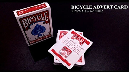 Bicycle Advert Card by Rowman Rowmiruz video - INSTANT DOWNLOAD - Merchant of Magic