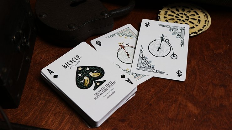 Bicycle Aviary (Orange) Playing Cards - Merchant of Magic