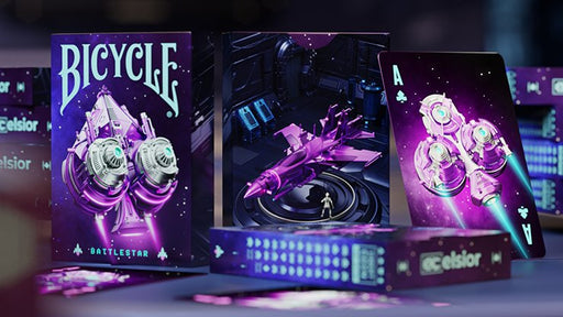 Bicycle Battlestar (purple seal) (Royal Gilded) Playing Cards - Merchant of Magic