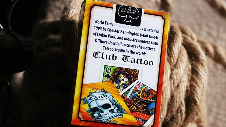 Bicycle Club Tattoo (Orange) Playing Cards - Merchant of Magic