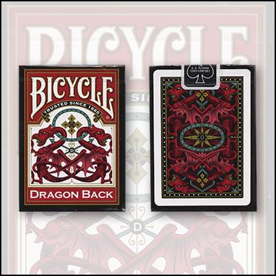 Bicycle Dragon Back Cards (Red) by USPCC - Merchant of Magic