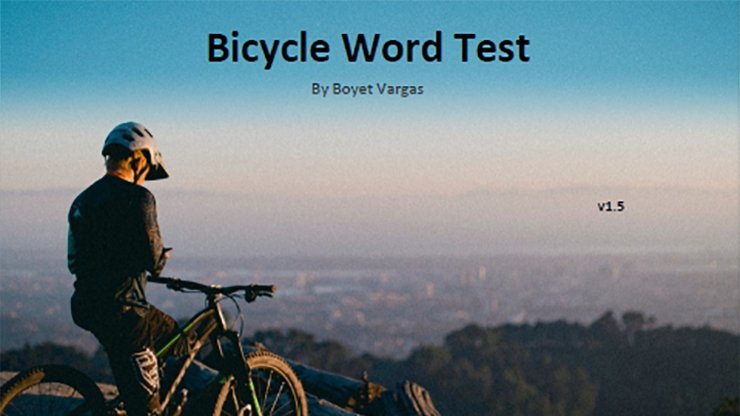 Bicycle Word Test by Boyet Vargas ebook - INSTANT DOWNLOAD - Merchant of Magic