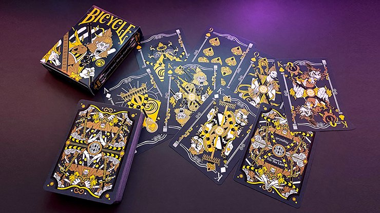 Bicycle Wukong Destruction (Grey) Playing Cards - Merchant of Magic