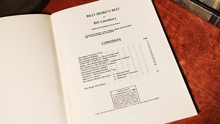 Billy Benbow's Best by Bill Lainsbury - Book - Merchant of Magic