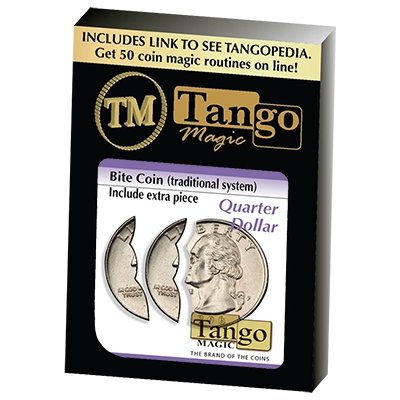 Bite Coin - (US Quarter - Traditional With Extra Piece)(D0047)by Tango - Merchant of Magic