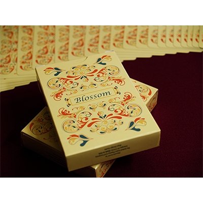 Blossom Bicycle Playing Cards (Fall) Platinum Metallic Ink - Merchant of Magic