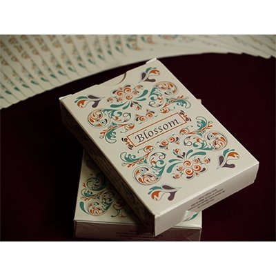 Blossom Bicycle Playing Cards (Spring) Platinum Metallic Ink - Merchant of Magic