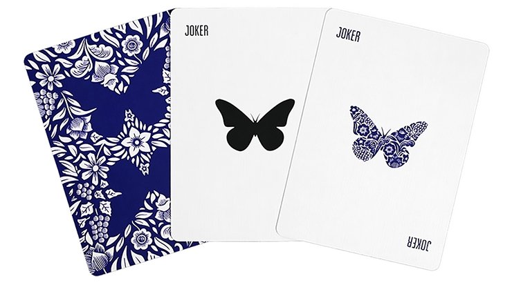 Butterfly Playing Cards Marked (Blue) 3rd Edition by Ondrej Psenicka - Merchant of Magic